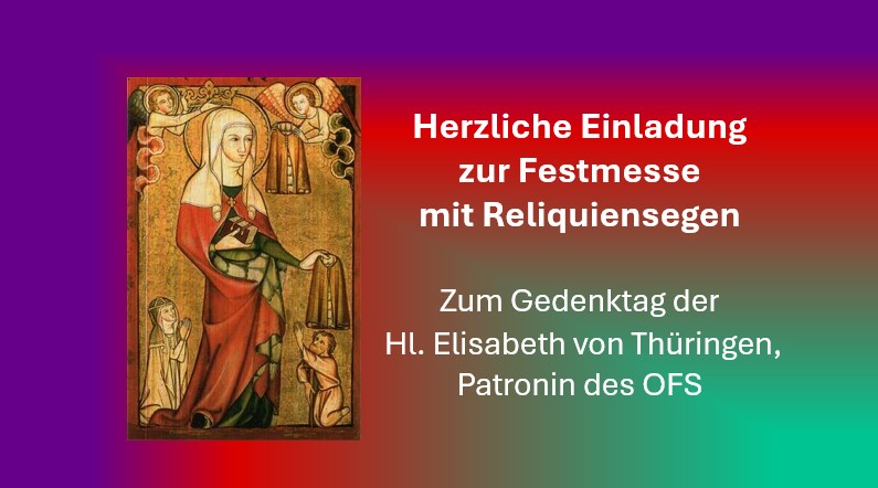 OFS_Hl. Elisabeth_Einladung zur Festmesse am 19.11.2024_Beitragsbild